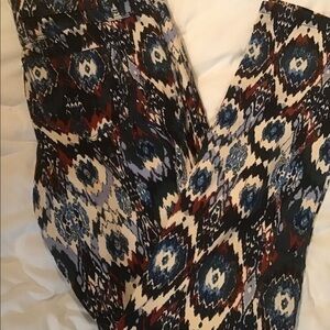 Zara Basic Tribal Print Crop Pants Size M